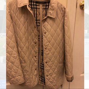Beige Burberry Quilted Jacket
